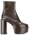 Simon Miller Platform Ankle Boots In 91218 Chocolate