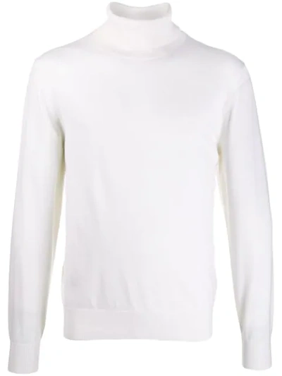 Z Zegna Roll-neck Long Sleeve Jumper In White