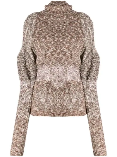 Lemaire Distressed Detail Sweater In Neutrals