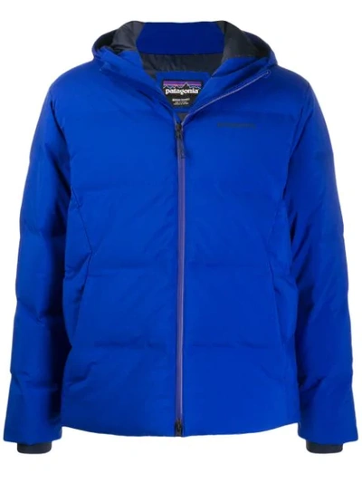 Patagonia Hooded Padded Jacket In Blue