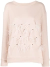 Twinset Feather Detail Jumper In Neutrals