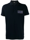 Fendi Ff Roma Amor Patch Polo Shirt In F0v6w Blue