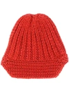 Missoni Knitted Beanie Hat In S400n Red