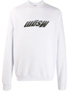 Msgm Inverted Logo Printed Sweatshirt In White