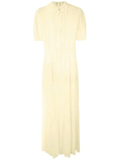 Andrea Bogosian Poli Couture Silk Gown In Yellow