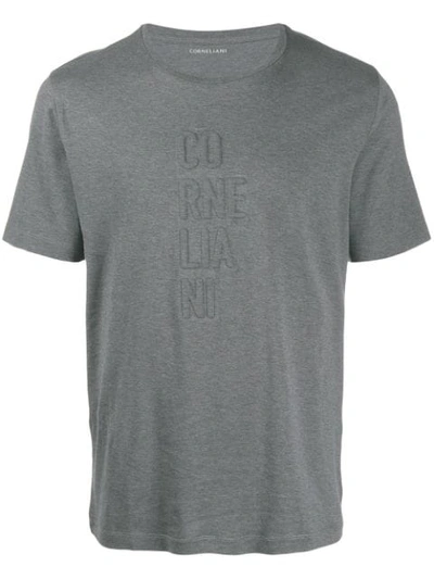 Corneliani Embossed T-shirt In Grey