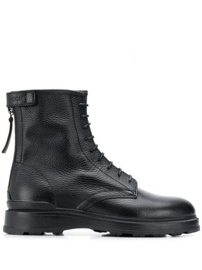 Woolrich Lace-up Ankle Boots In Black