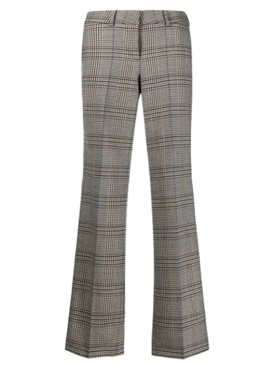 Cambio Plaid Tailored Trousers In Neutrals