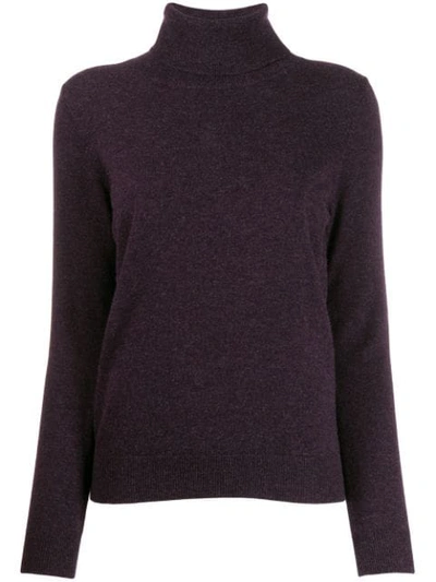 N•peal Rollneck Cashmere Jumper In Purple