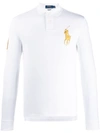 Polo Ralph Lauren Embroidered Logo Polo Shirt In White