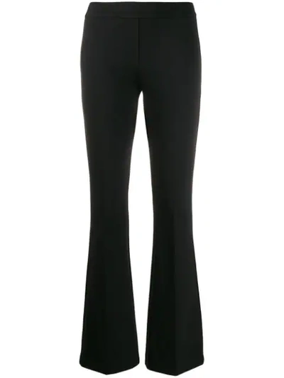 Blanca Mid-rise Flared Trousers In Black