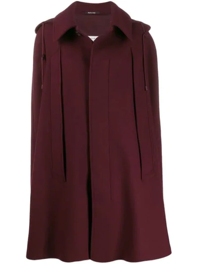 Maison Margiela Hooded Cape In 红色