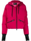 Moncler Hooded Puffer Jacket In Pink