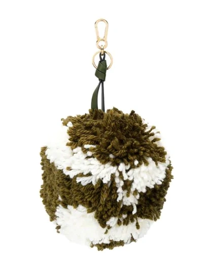 Loewe Large Pompon Keyring Charm In 绿色