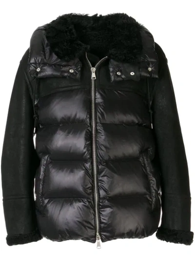 Drome Panelled Padded Jacket In Black