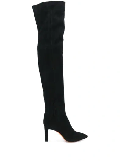 Santoni Thigh-high Boots In Black