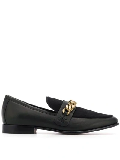 Boyy Chain Embellished Loafers In Black