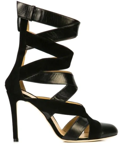 Repetto Interlaced Heeled Sandals In Black