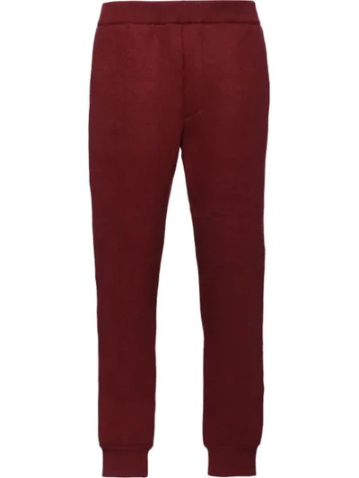 Prada Slim-fit Track Trousers In Red