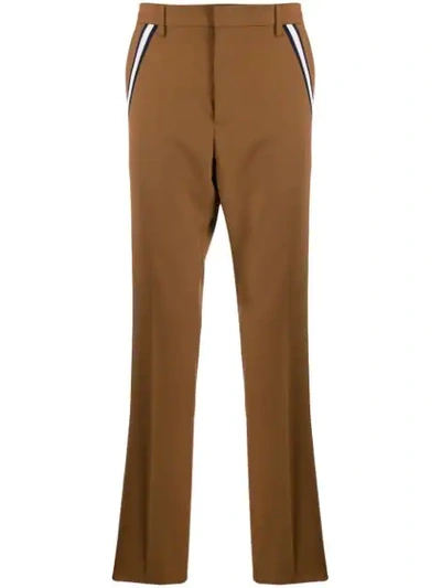 Valentino Pleated Tailored Trousers In Brown