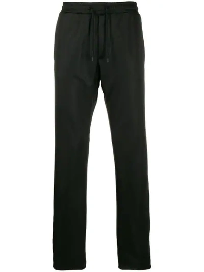 Fendi Logo-stripe Tracksuit Trousers In Black