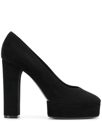 Casadei Block Heel Platform Pumps In Black