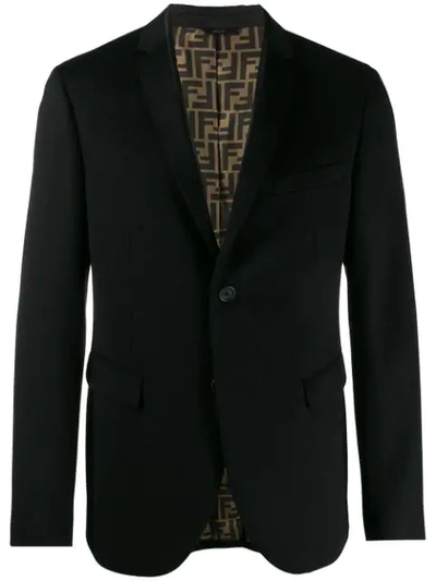 Fendi Tailored Blazer In Black