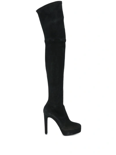 Casadei Over The Knee Heeled Boots In Black