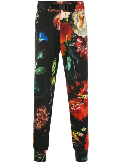 Paul Smith Floral Track Trousers In Black