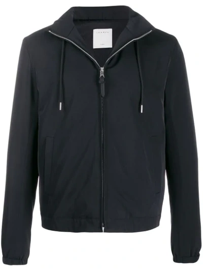 Sandro Orion Hooded Jacket In Blue