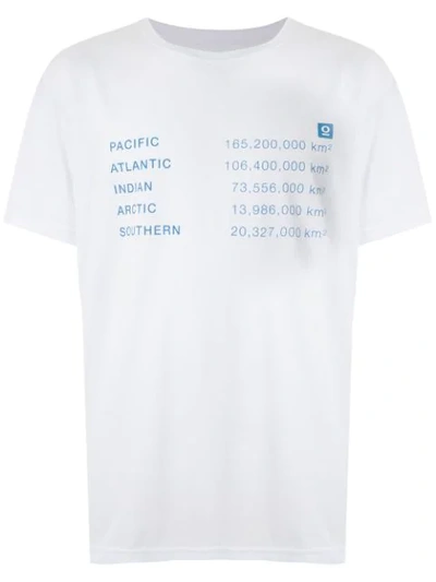 Osklen Pet Earth Oceans Print T-shirt In White