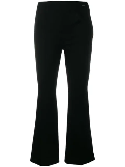 Les Copains Cropped Length Trousers In Black