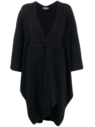 N•peal Belted Blanket Cashmere Cape In Blue