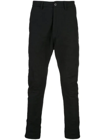 Poème Bohèmien Textured Wool Blend Trousers In Black