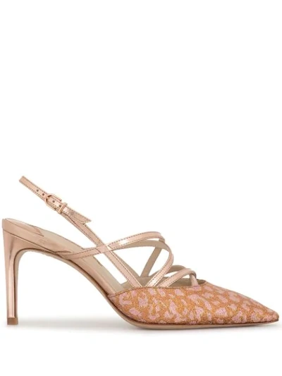 Sophia Webster Odette Leopard-print Pumps In Gold