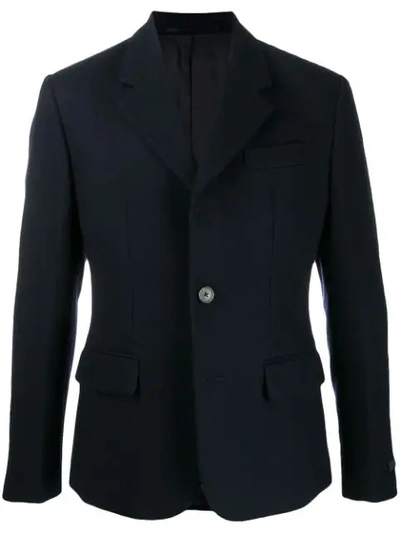 Prada Single-breasted Blazer In Blue