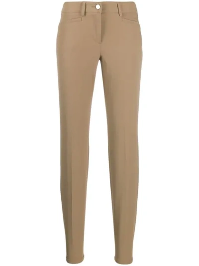 Cambio Cropped Slim-fit Trousers In Neutrals