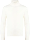 Zanone Roll-neck Sweater In White