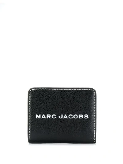 Marc Jacobs Compact Tag Black Hammered Leather Wallet
