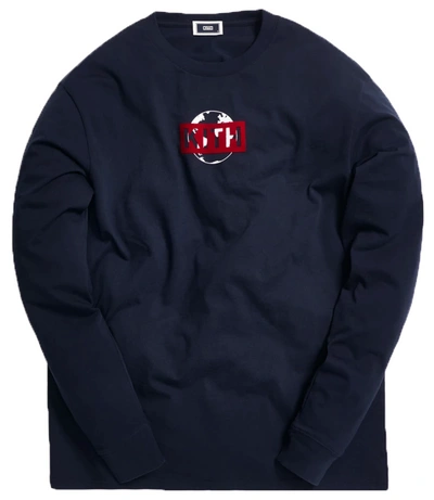 Pre-owned Kith One World L/s Tee Navy | ModeSens
