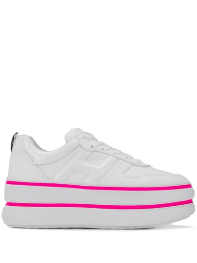 Hogan H449 Oversized White Leather Trainers