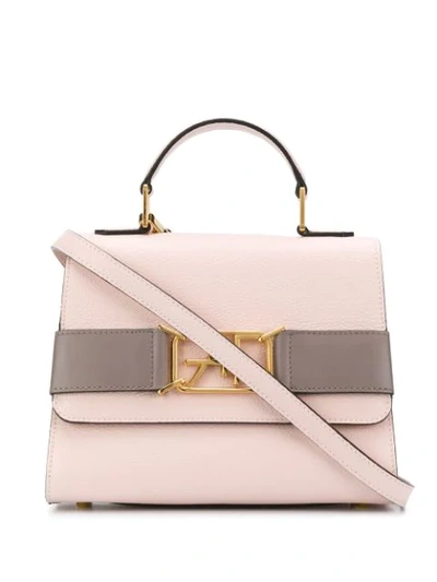 Alberta Ferretti Women's Leather Handbag Shopping Bag Purse In Pink