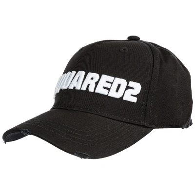 Dsquared2 Adjustable Men's Cotton Hat Baseball Cap In Black