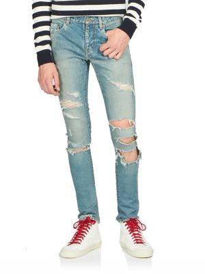 saint laurent crash denim