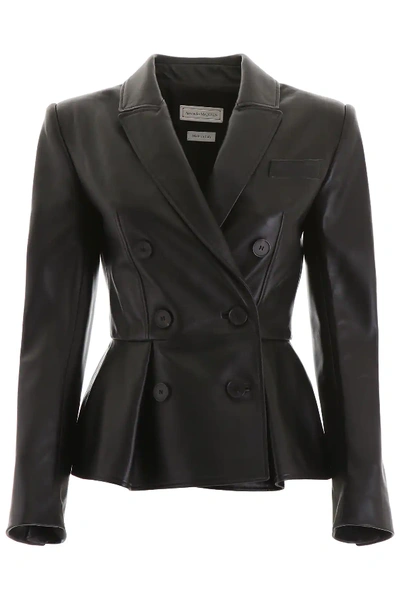 Alexander Mcqueen Leather Jacket In Black