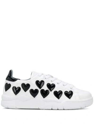 Chiara Ferragni Hearts Low-top Sneakers In Hearts Black