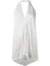 Rick Owens Draped Halter Top In White