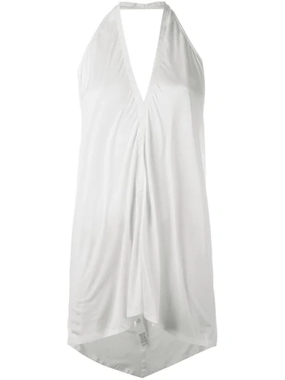 Rick Owens Draped Halter Top In White