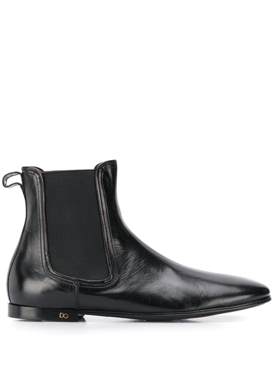 Dolce & Gabbana Spitze Chelsea-boots In Black