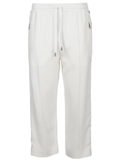Dolce & Gabbana Side Logo Band Cropped Joggers In White